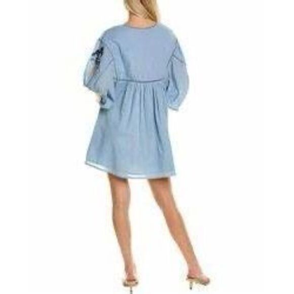 St. Roche NWT Lake Mini Dress in Wedgewood Blue Size XS - Picture 2 of 5